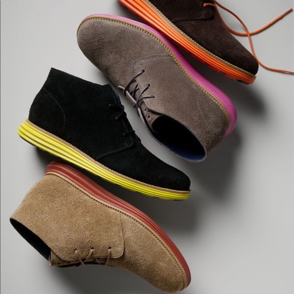 Cole Haan LunarGrand Chukka Boots Volt Suede - Picture 2 of 6